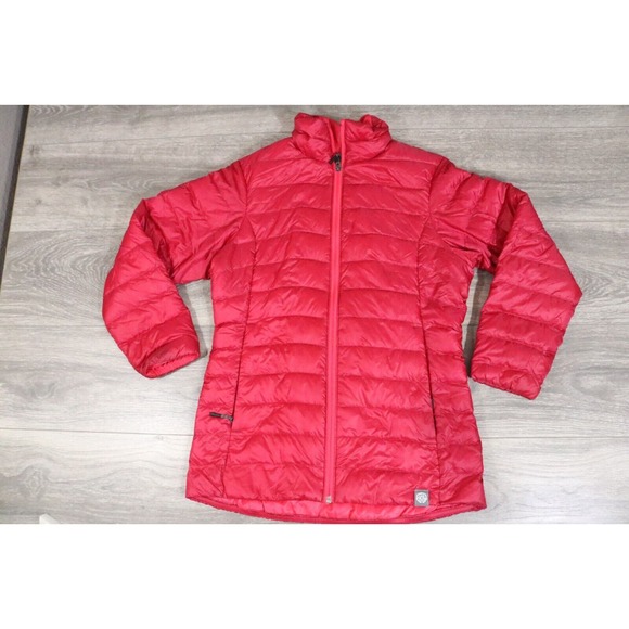 REI Co Op Lightweight Puffer Full Zip Down Winter Ski Jacket Women's Small Pink - Picture 1 of 7